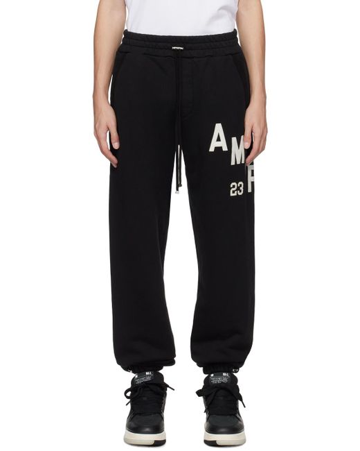 Amiri Black Appliqué Sweatpants for men
