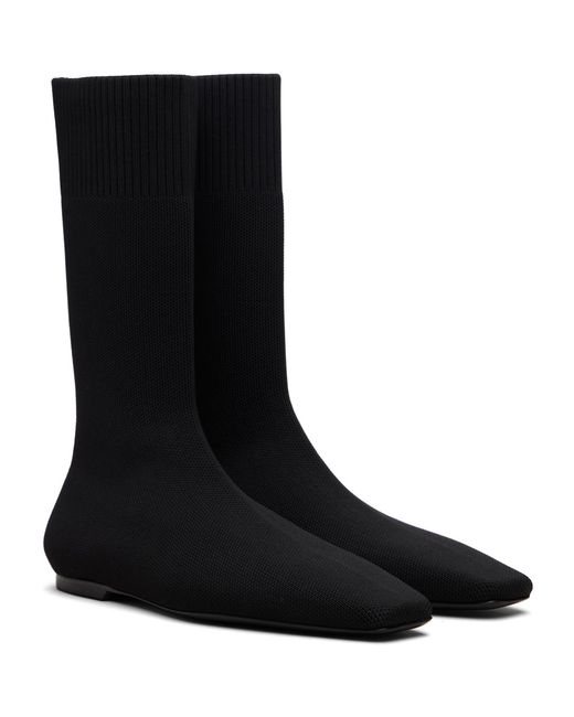 Totême Black Knit Sock Boots