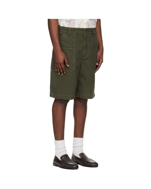 Isabel Marant Green Khaki Akyle Shorts for men