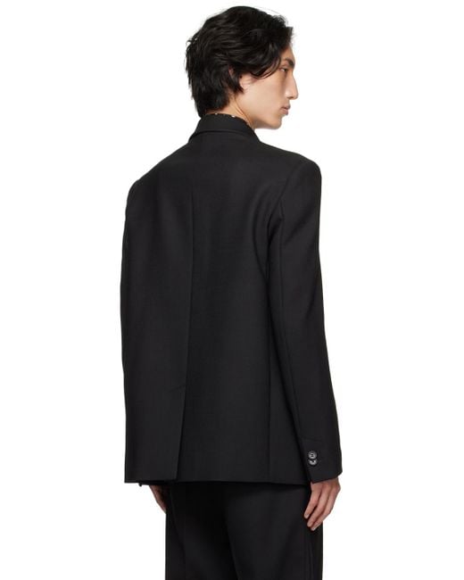 Just Cavalli Black Double-breasted Blazer for men