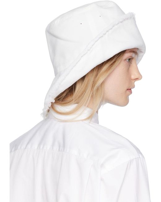 Comme des Garçons White Garment Boiled Beach Hat
