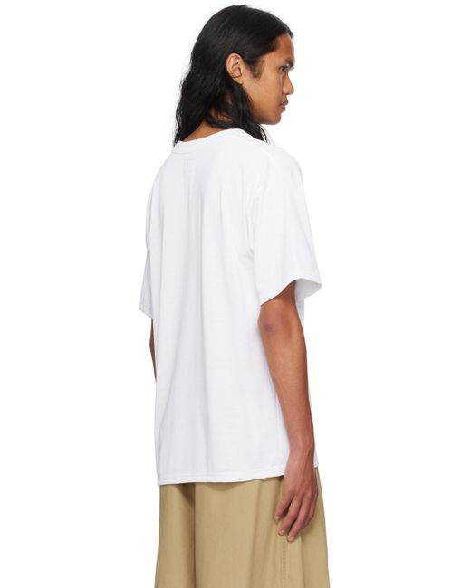 Needles White Embroide T-shirt for men