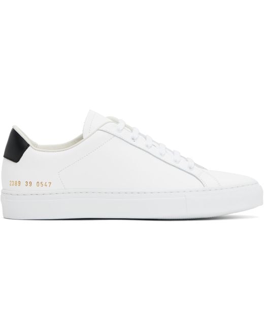 Common Projects Black Retro Classic Sneakers for men