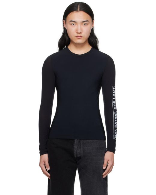 MM6 by Maison Martin Margiela Black Paneled Long Sleeve T-Shirt for men