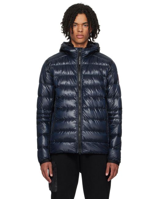 Canada Goose Navy Crofton Down Jacket in Black for Men Lyst
