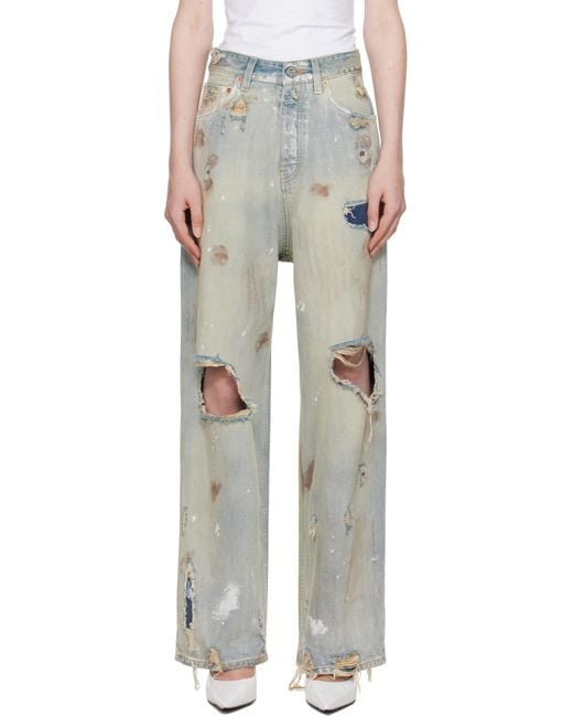Vetements ブルー トラッシュ バギージーンズ Blue
