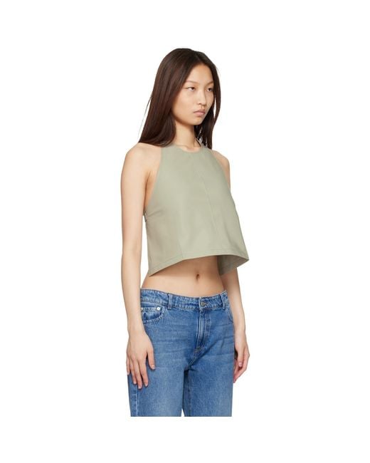 Wardrobe NYC Blue Clean Backless Halter Top