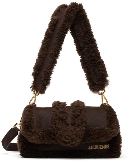 Jacquemus Brown Le Chouchou Shearling 'le Petit Bambimou Doux' Bag