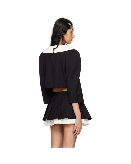 ShuShu/Tong Black Puff Sleeve Jacket