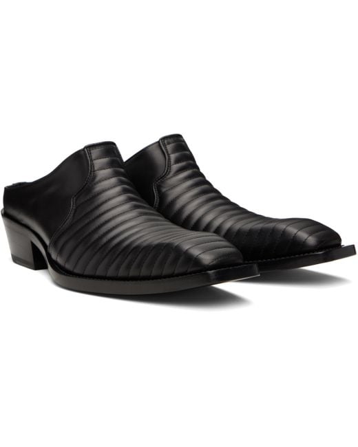 Martine Rose Black Cowboy Mules for men