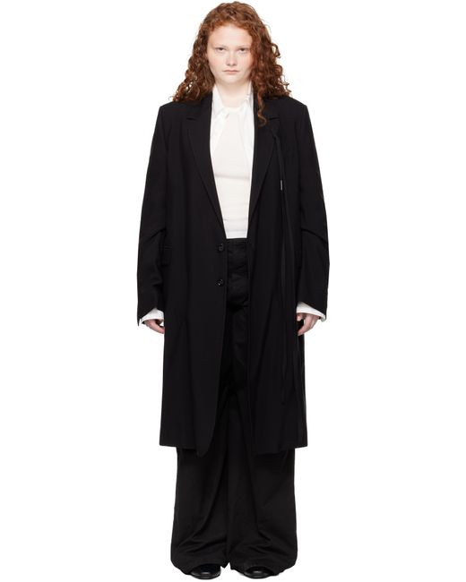 Ann Demeulemeester ブラック Viv High Comfort テーラードコート Black