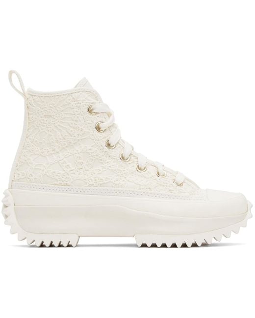 Converse Black Off-white Run Star Hike Sneakers