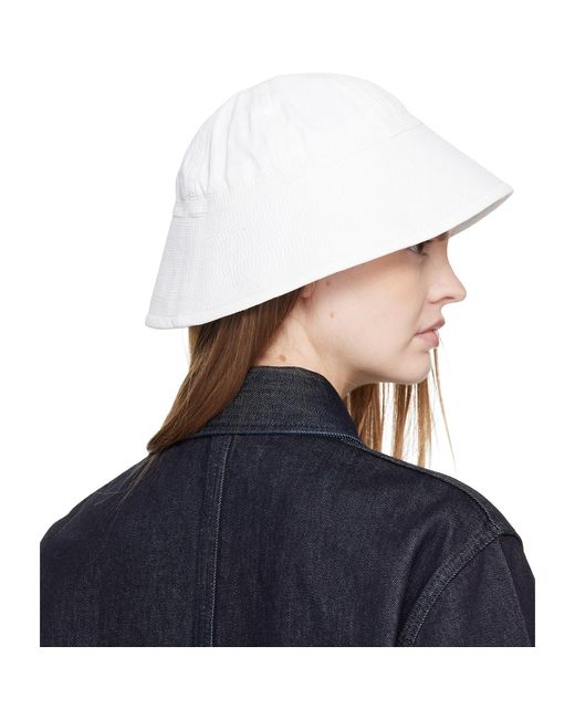 Jil Sander Blue Off- Linen Bucket Hat