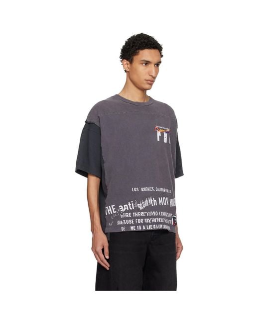 RIVINGTON roi Rebis Black Moda Apocrypha Quad T-Shirt for men