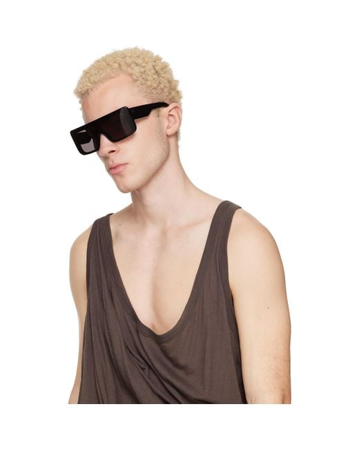 Rick Owens Black Temple Documenta Sunglasses for men