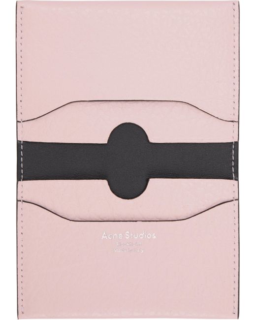Acne Black Folded Leather Card Holder for men