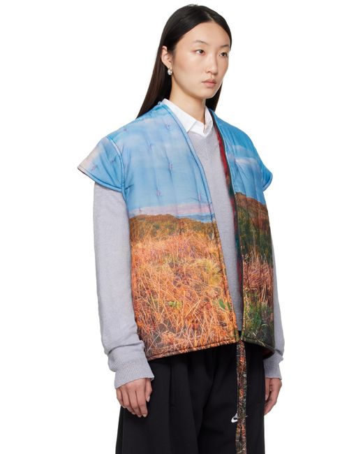 Bless Lining Vest in Blue | Lyst