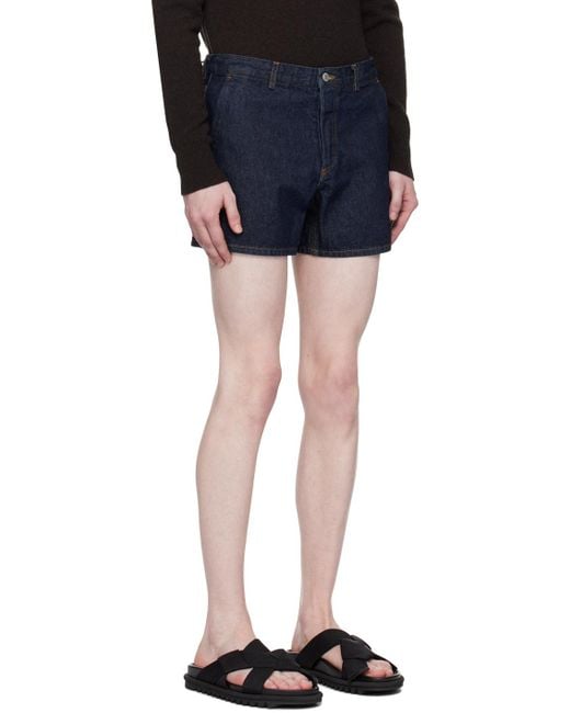 Dries Van Noten Blue Pydar Denim Shorts for men