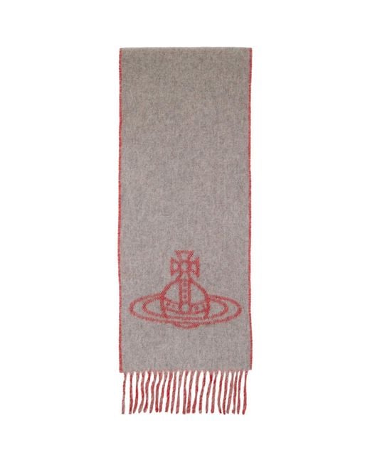 Vivienne Westwood Brown Double Face Scarf for men