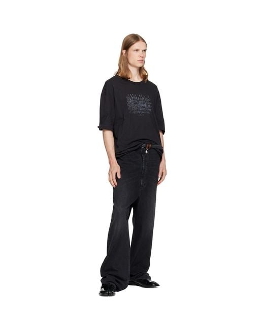 Maison Margiela Black Logo Charm Belt for men
