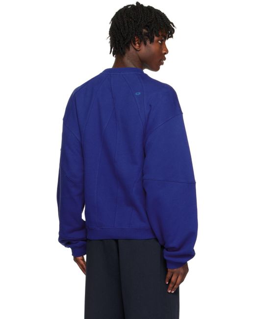 Adererror Blue Paneled Sweatshirt for men