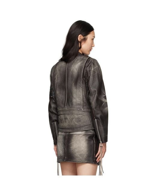 Eytys Black Ssense Exclusive Damon Leather Jacket