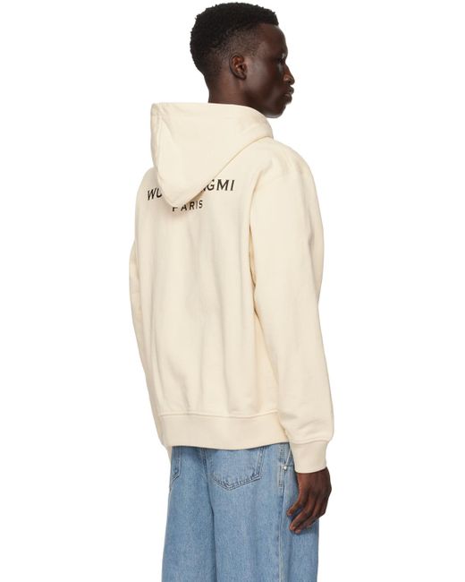 Wooyoungmi Blue Off-white Drawstring Hoodie for men