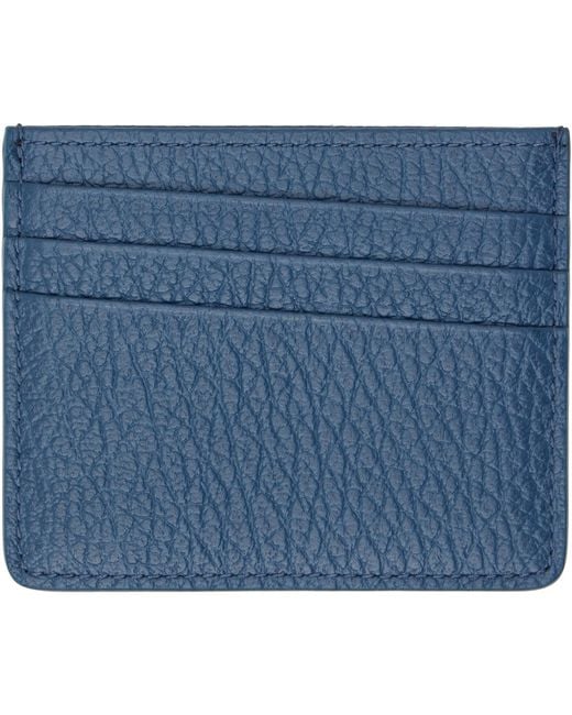 Maison Margiela Blue Four Stitches Card Holder for men