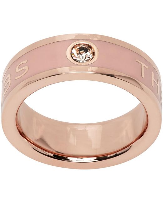 Marc Jacobs Pink Rose Gold 'the Medallion' Ring