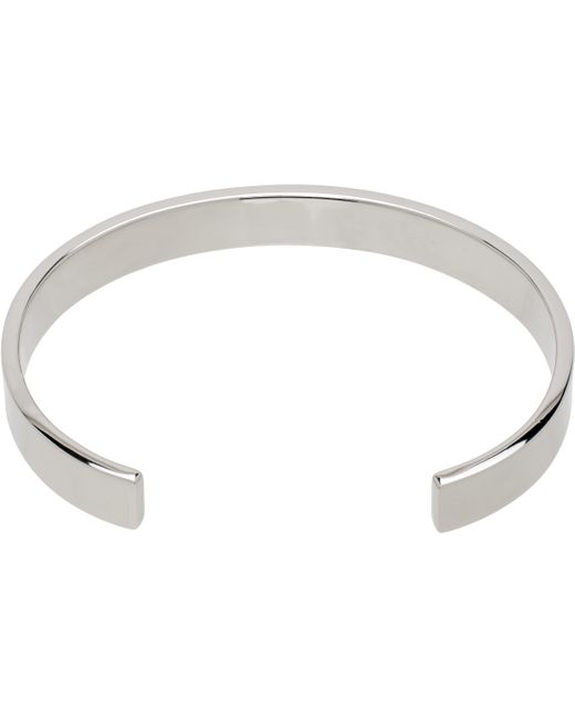 メンズ MM6 by Maison Martin Margiela シルバー Minimal Logo ブレスレット Black