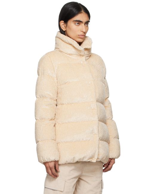 Moncler Natural Cochevisse Corduroy Short Down Jacket