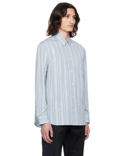 Versace Black Nautical Stripe Shirt for men