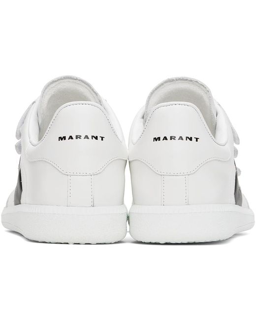 Isabel Marant Black White Bethy Logo Leather Sneakers for men