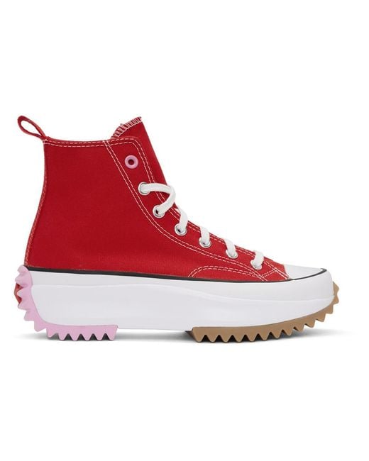 Converse Red Run Star Hike Sneakers for men