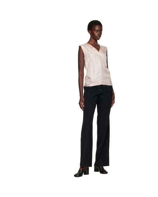 Maison Margiela Multicolor Silk V-Neck Top