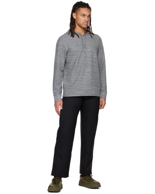 メンズ Vince グレー サーマル フーディ Gray