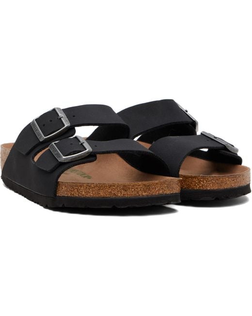 Birkenstock Black Regular Arizona Vegan Sandals for men