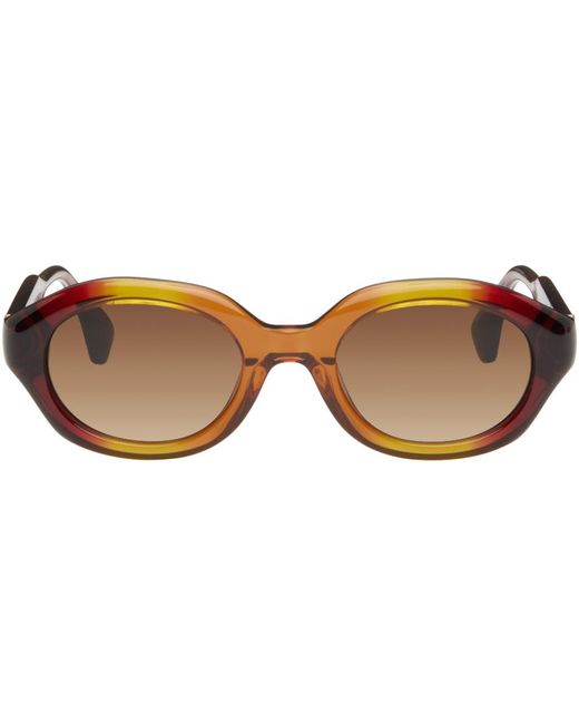 Vivienne Westwood Black Orange & Red Zephyr Sunglasses for men
