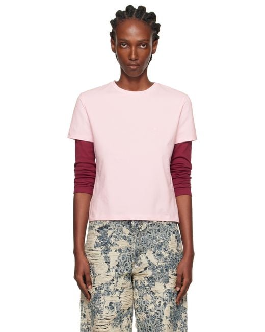Acne Multicolor Logo Patch T-Shirt