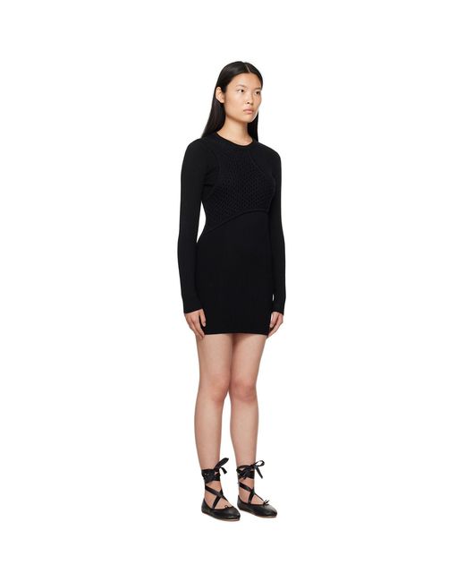 Feng Chen Wang Black Layered Minidress