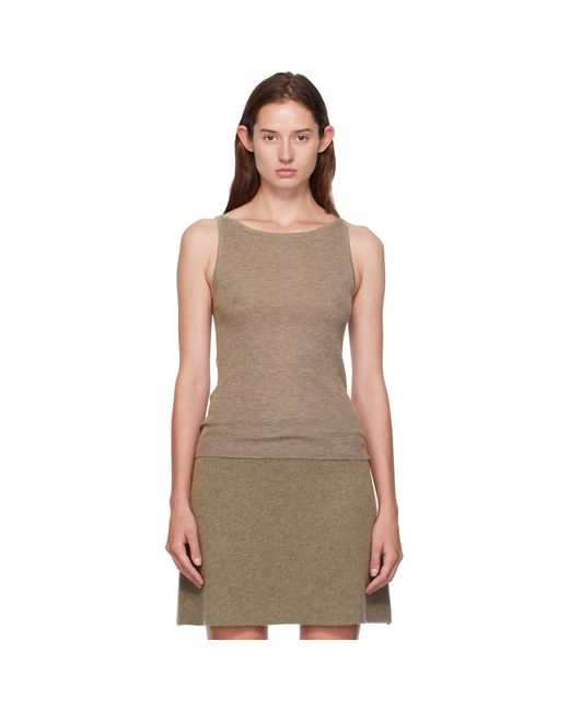 Lisa Yang Multicolor Taupe Lynette Tank Top
