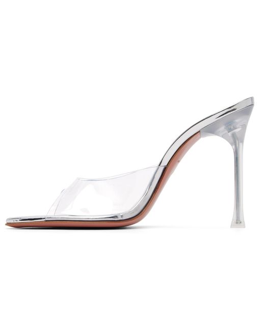 AMINA MUADDI Black Transparent Alexa Glass Slipper 105 Heeled Sandals