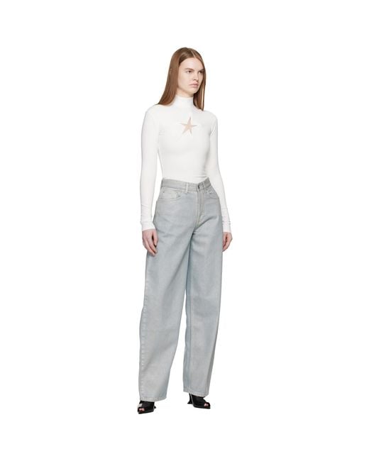 Mugler Black Foil Jeans