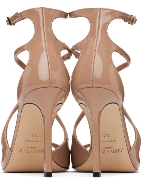 Sandales À Talon Azia 95 Roses Jimmy Choo en coloris Brown