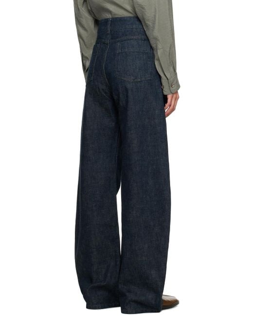 Lemaire Blue Curved Jeans