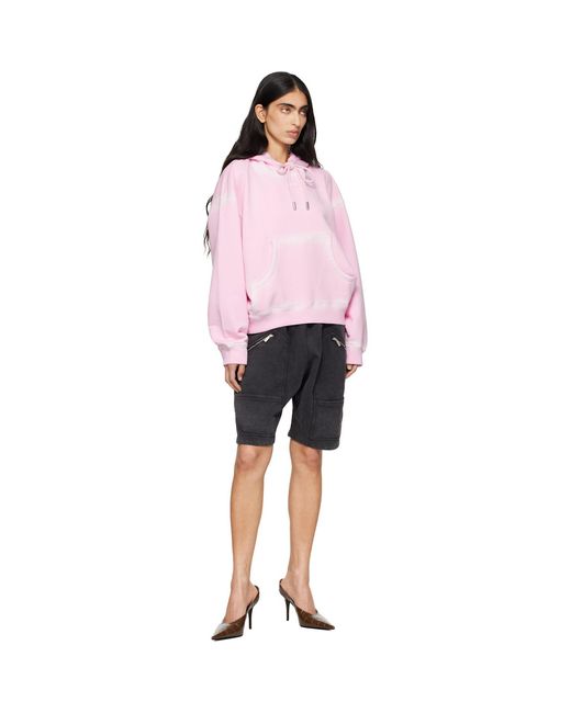 Off-White c/o Virgil Abloh Pink Spray Off Stamp Over Hoodie