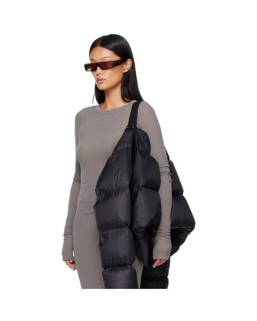 Rick Owens Black Tower Funnel Neck Down Jacket