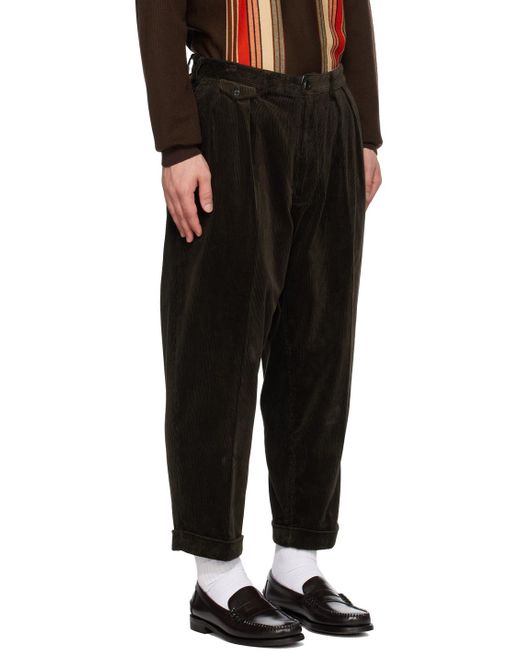 Beams Plus Black Pleated Trousers for men