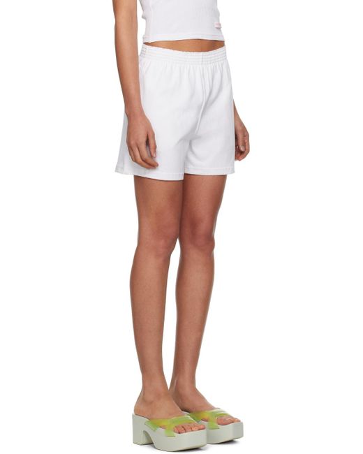 Alexander Wang White Relaxed-fit Shorts