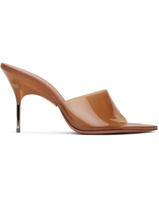 AMINA MUADDI Black Bianca Glass Slipper 95 Mules
